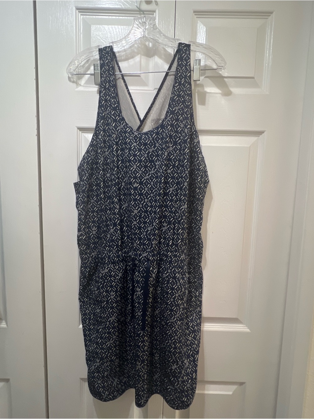 Patagonia Navy Patterned Sleeveless Summer Dress - Large
